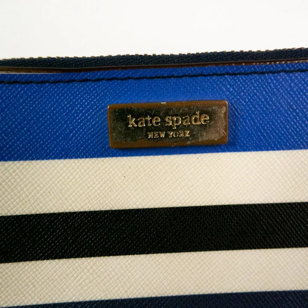 KATE SPADE striped slim wallet